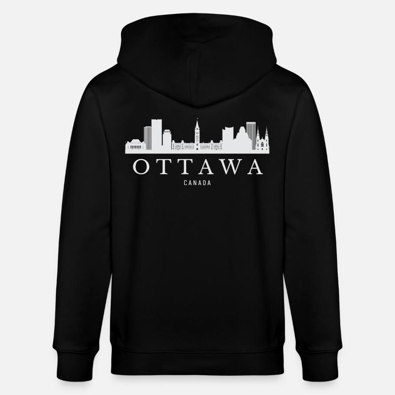 Ottawa Skyline, Ottawa Canada - Veste à capuche bio CULTIVATOR Stanley/Stella Unisexe - noir
