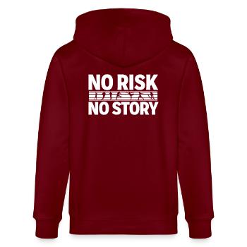 AUCUN RISQUE SANS HISTOIRE Déclaration d’aventure sportive - Veste à capuche bio CULTIVATOR Stanley/Stella Unisexe - bordeaux - Dos - Anna (173cm)