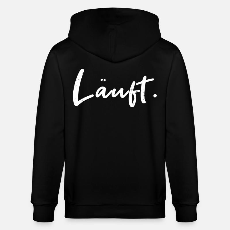 Läuft. – Handlettering Statement - Stanley/Stella Unisex Bio-Kapuzenjacke CULTIVATOR  - Schwarz