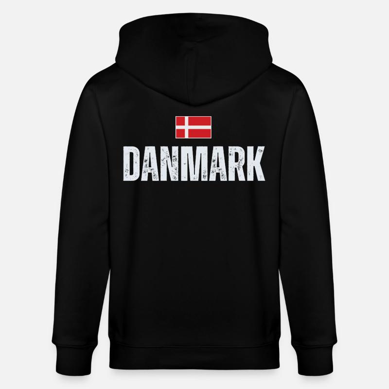 Dänischer Stolz, stolzer Däne - Stanley/Stella Unisex Bio-Kapuzenjacke CULTIVATOR  - Schwarz
