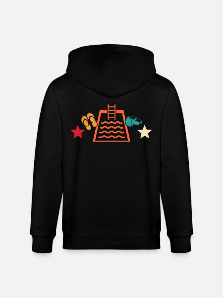 Lifeguards Love Lifeguard Swimmers - Stanley/Stella CULTIVATOR Unisex Organic Hooded Jacket - black