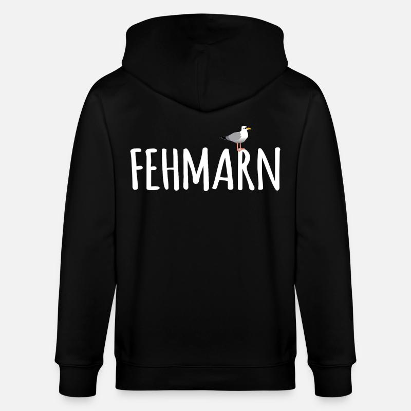 Fehmarn Möwe - Stanley/Stella Unisex Bio-Kapuzenjacke CULTIVATOR  - Schwarz