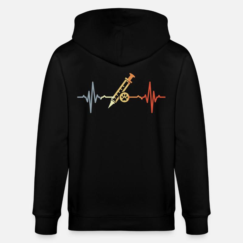 Seringue vétérinaire ECG - Veste à capuche bio CULTIVATOR Stanley/Stella Unisexe - noir