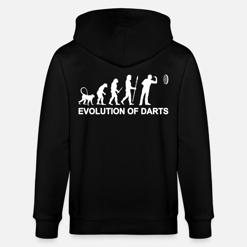 Evolution des Darts - Stanley/Stella Unisex Bio-Kapuzenjacke CULTIVATOR  - Schwarz