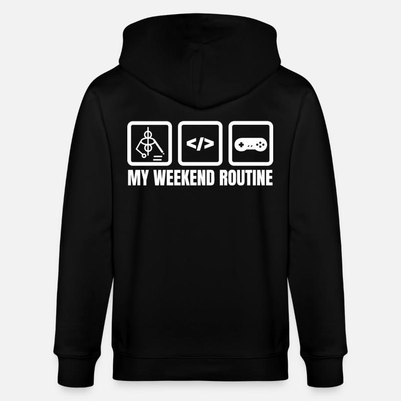 Ma routine du week-end - Veste à capuche bio CULTIVATOR Stanley/Stella Unisexe - noir