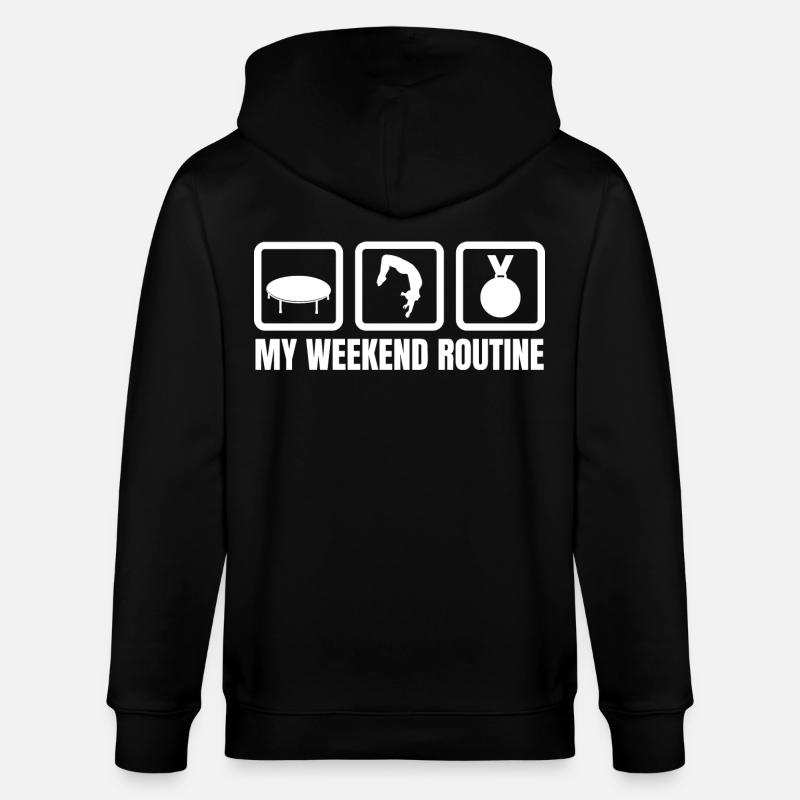 Routine du week-end trampoline - Veste à capuche bio CULTIVATOR Stanley/Stella Unisexe - noir