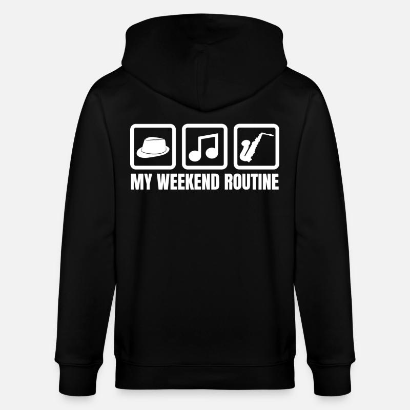 Meine Wochenendroutine - Stanley/Stella Unisex Bio-Kapuzenjacke CULTIVATOR  - Schwarz