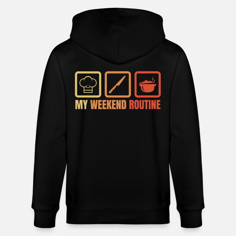 Cuisine du week-end - Veste à capuche bio CULTIVATOR Stanley/Stella Unisexe - noir