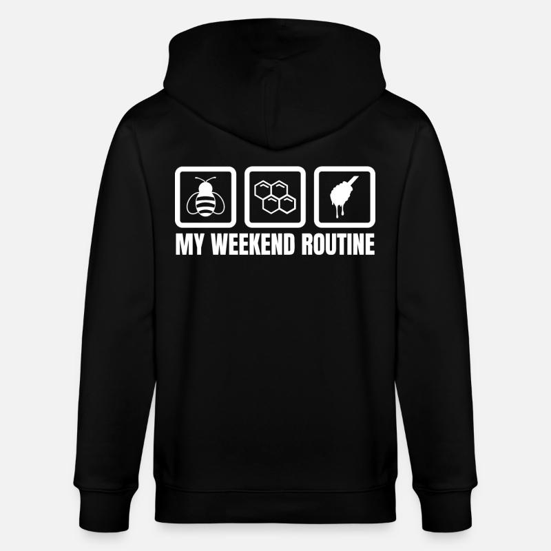 Meine Wochenendroutine - Stanley/Stella Unisex Bio-Kapuzenjacke CULTIVATOR  - Schwarz