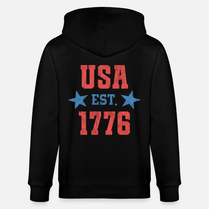 États-Unis Est 1776 - Veste à capuche bio CULTIVATOR Stanley/Stella Unisexe - noir