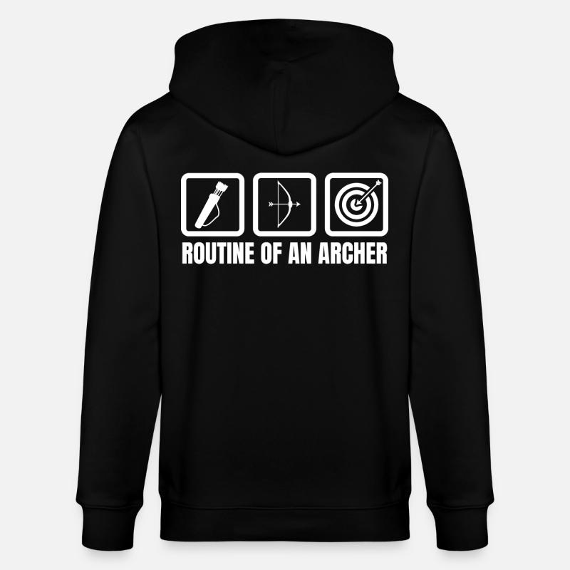 Routine d’un archer - Veste à capuche bio CULTIVATOR Stanley/Stella Unisexe - noir