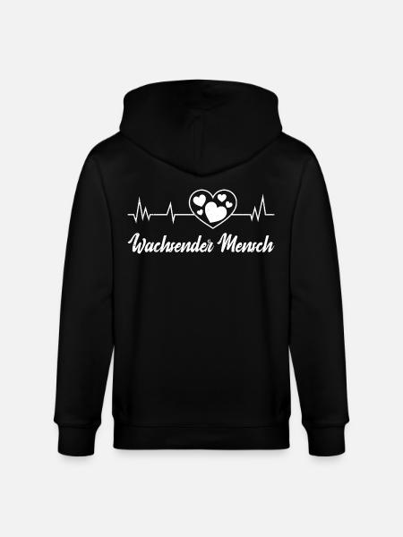 Expectant mother GROWING HUMAN Funny - Stanley/Stella CULTIVATOR  Unisex Organic Hooded Jacket - black