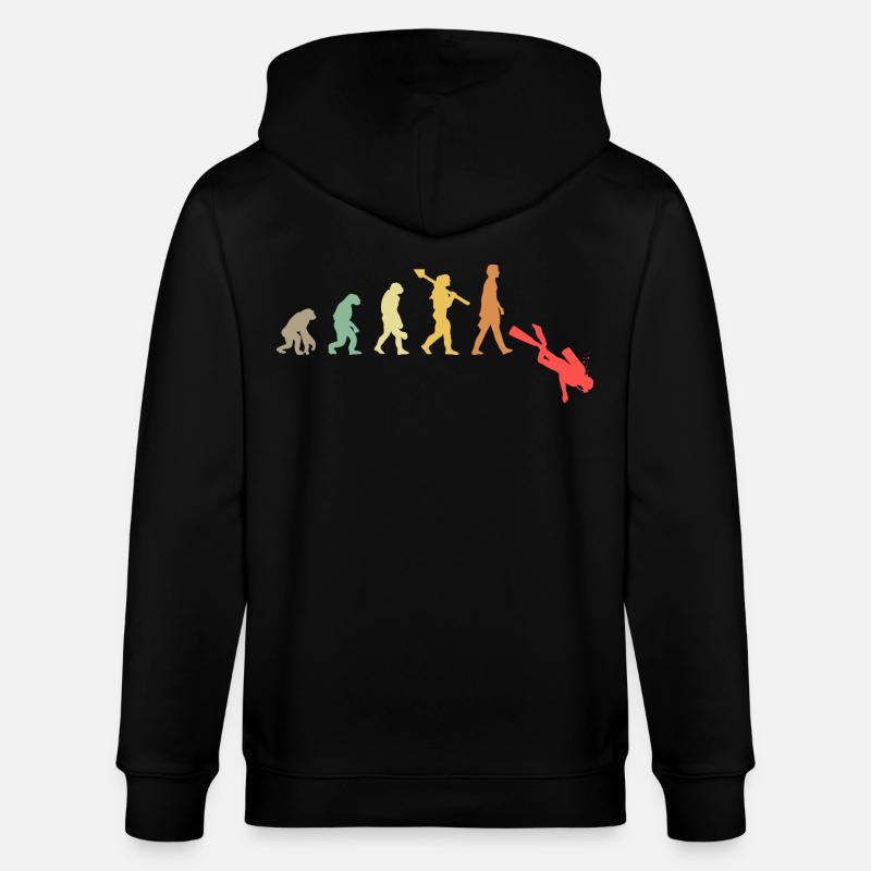 Evolution Tauchen Scuba Diver - Stanley/Stella Unisex Bio-Kapuzenjacke CULTIVATOR  - Schwarz