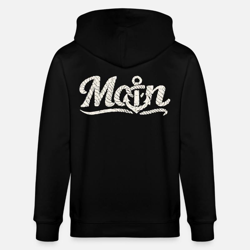 Conception côtière Moin Anchor - Veste à capuche bio CULTIVATOR Stanley/Stella Unisexe - noir