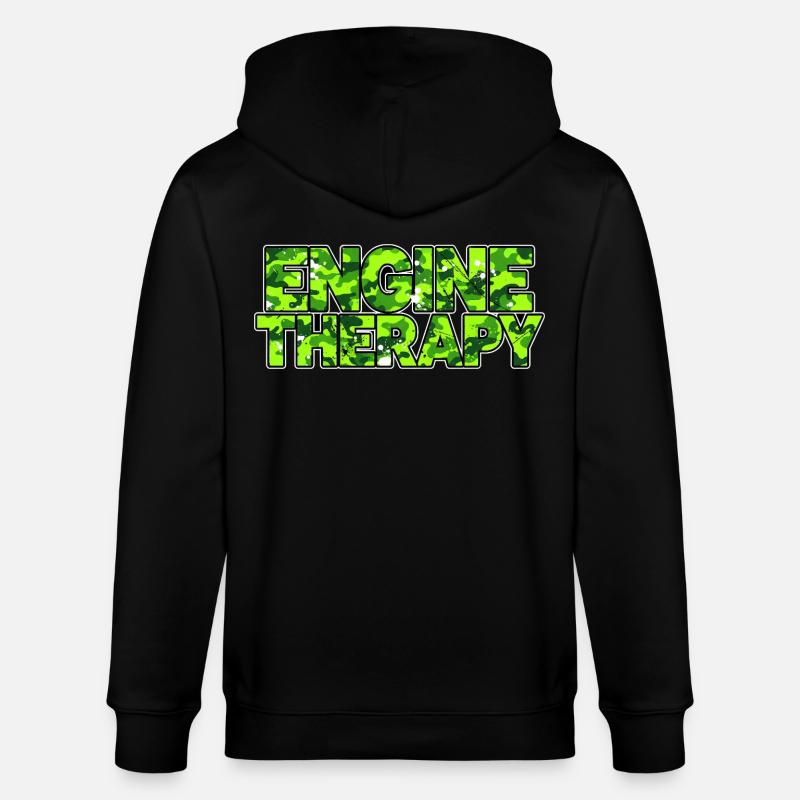Engine Therapy Camouflage für echte Schrauber - Stanley/Stella Unisex Bio-Kapuzenjacke CULTIVATOR - Schwarz