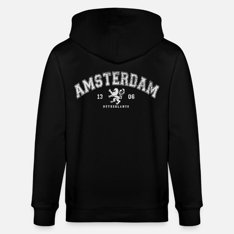 Amsterdam Pays-Bas - Veste à capuche bio CULTIVATOR Stanley/Stella Unisexe - noir