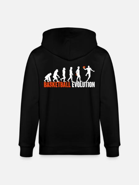 Basketball Basketball Player Evolution - Stanley/Stella CULTIVATOR  Unisex Organic Hooded Jacket - black