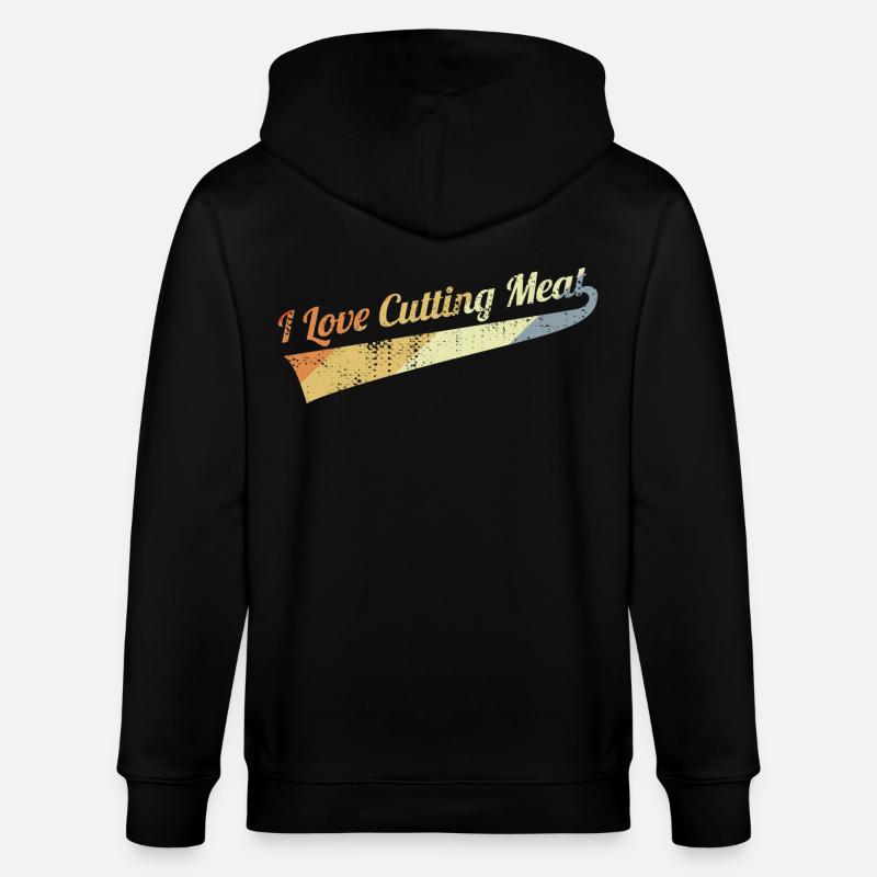 Ich liebe es Fleisch zu schneiden - Stanley/Stella Unisex Bio-Kapuzenjacke CULTIVATOR  - Schwarz