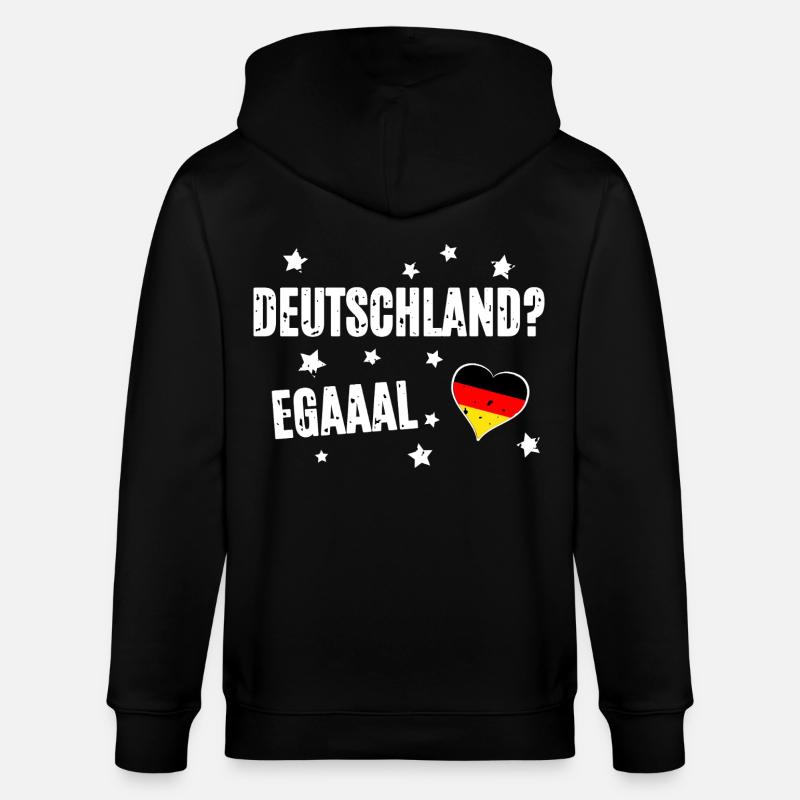 Lustiger Spruch Egal - Stanley/Stella Unisex Bio-Kapuzenjacke CULTIVATOR  - Schwarz