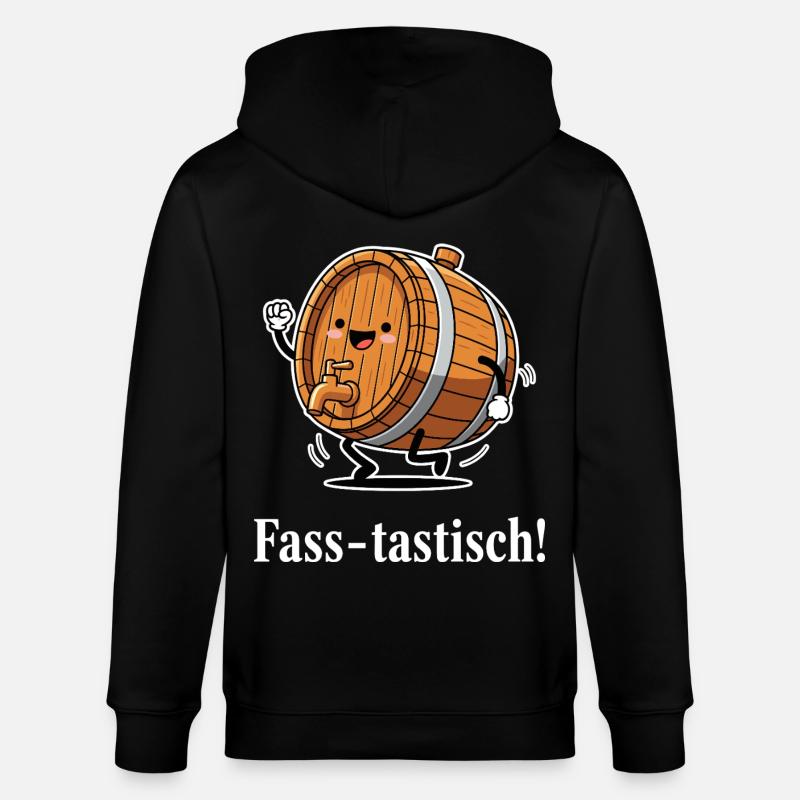 Fass-tastisch ! - Stanley/Stella Unisex Bio-Kapuzenjacke CULTIVATOR  - Schwarz