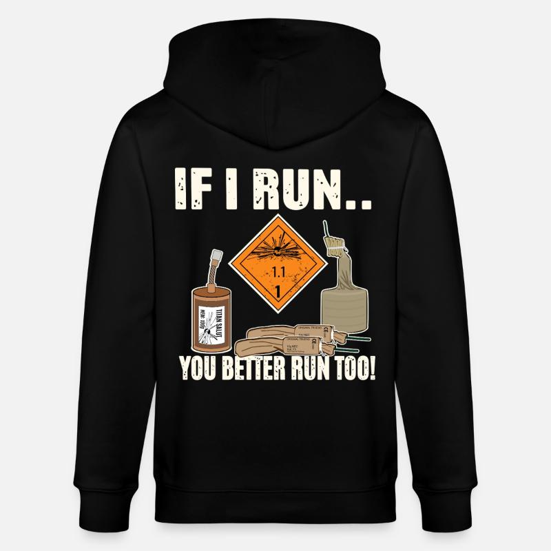 Pyro Run - Veste à capuche bio CULTIVATOR Stanley/Stella Unisexe - noir