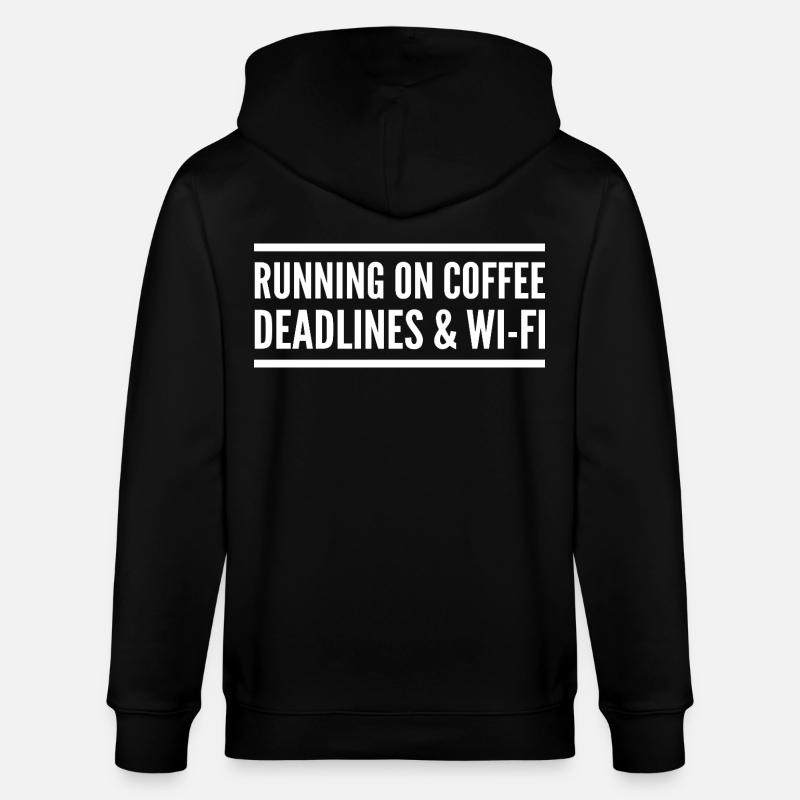 Propulsé par café, délais et Wi-Fi - Veste à capuche bio CULTIVATOR Stanley/Stella Unisexe - noir