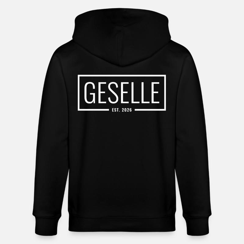Geselle Est. 2026 - Stanley/Stella Unisex Bio-Kapuzenjacke CULTIVATOR  - Schwarz