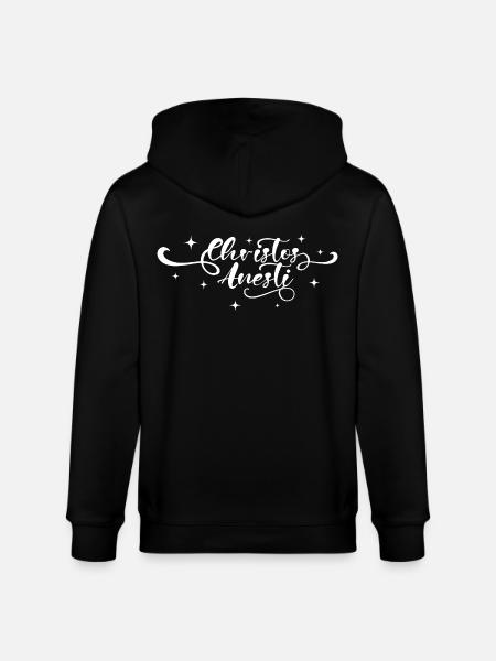 Christos Anesti Pascha Orthodox Easter - Stanley/Stella CULTIVATOR Unisex Organic Hooded Jacket - black