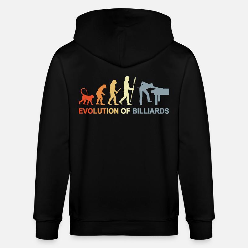 Pool Billiards Evolution - Stanley/Stella CULTIVATOR  Unisex Organic Hooded Jacket - black