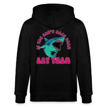 SHARK - Stanley/Stella CULTIVATOR  Unisex Organic Hooded Jacket - black - Back - Anna (173cm)