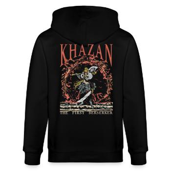 Berserker Warrior - Stanley/Stella CULTIVATOR  Unisex Organic Hooded Jacket - black - Back - Anna (173cm)