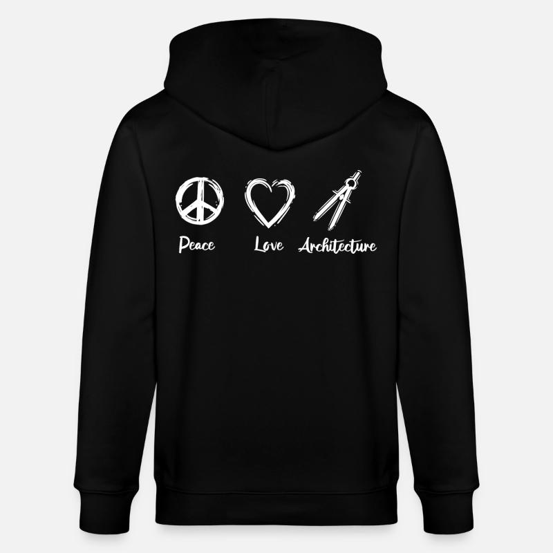 Ich liebe Architektur - Stanley/Stella Unisex Bio-Kapuzenjacke CULTIVATOR  - Schwarz