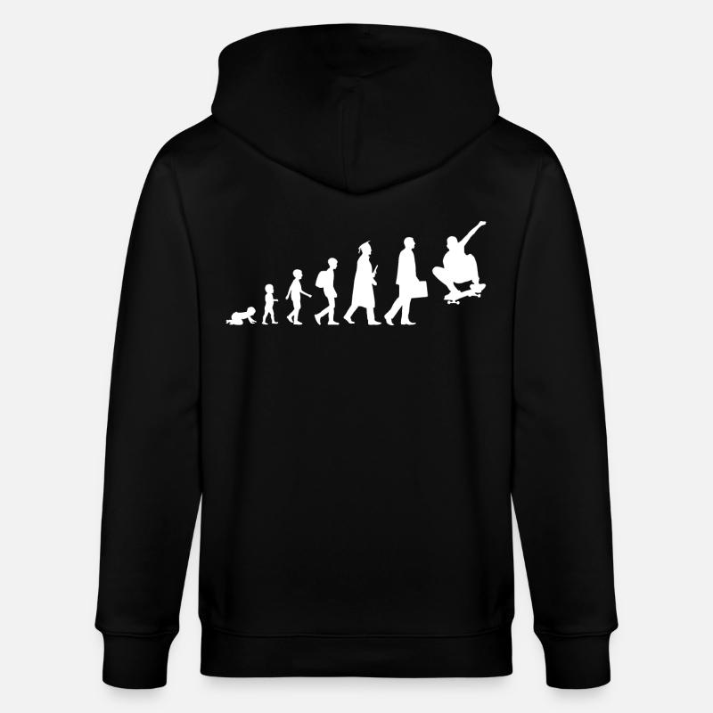 Entwicklung eines Skateboarders - Stanley/Stella Unisex Bio-Kapuzenjacke CULTIVATOR  - Schwarz