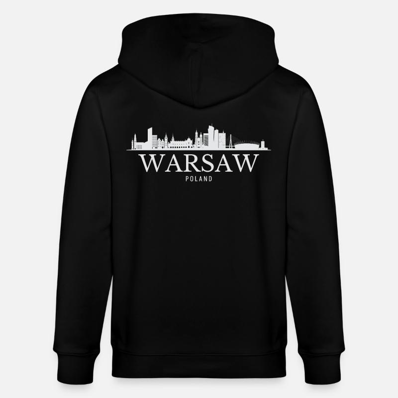 Horizon de Varsovie, Varsovie Pologne - Veste à capuche bio CULTIVATOR Stanley/Stella Unisexe - noir