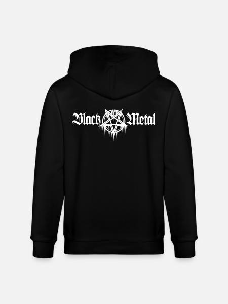Black Metal | With pentagram - Stanley/Stella CULTIVATOR  Unisex Organic Hooded Jacket - black