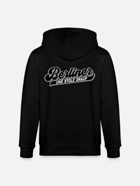 Berliner und Stolz drauf | Farben änderbar - Stanley/Stella Unisex Bio-Kapuzenjacke CULTIVATOR  - Schwarz