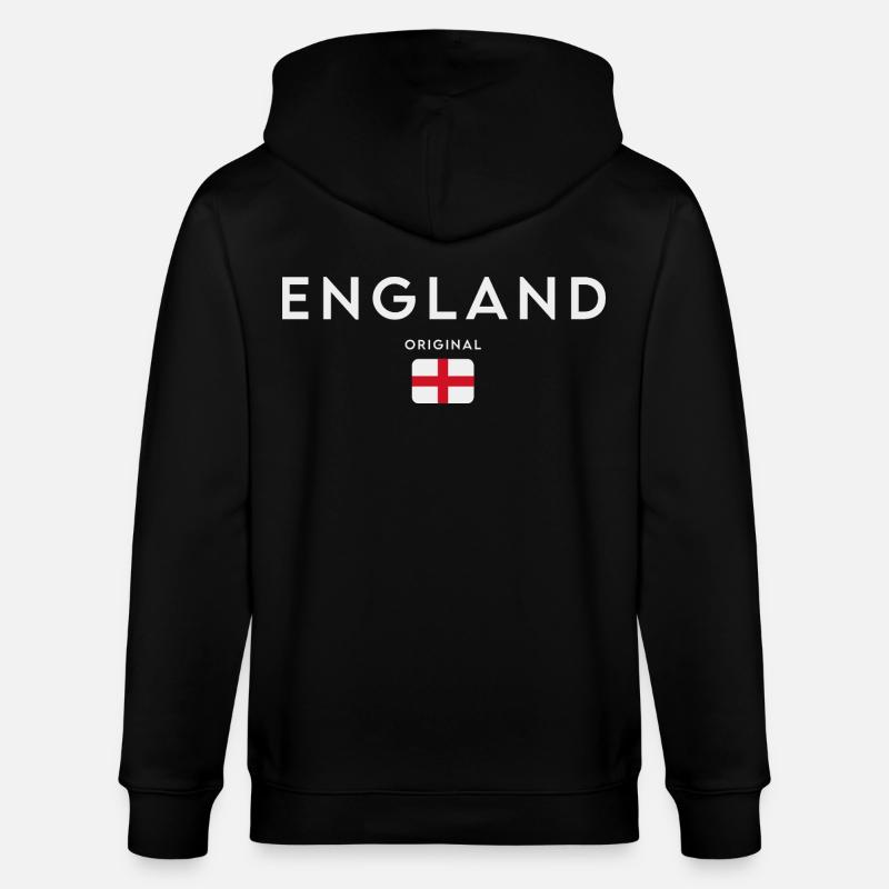 Drapeau de l’Angleterre, fierté britannique - Veste à capuche bio CULTIVATOR Stanley/Stella Unisexe - noir
