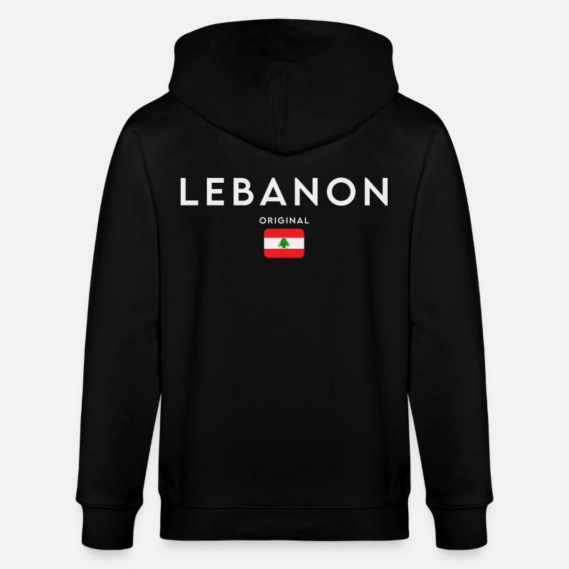 Drapeau du Liban, Fierté libanaise - Veste à capuche bio CULTIVATOR Stanley/Stella Unisexe - noir