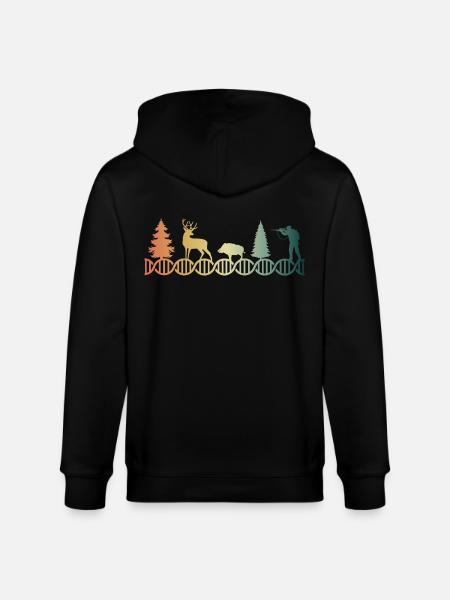 Hunter Hunt DNA DNA Huntress - Stanley/Stella CULTIVATOR Unisex Organic Hooded Jacket - black