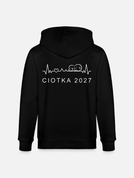 Aunt 2027 Heartbeat Pregnancy Polish - Stanley/Stella CULTIVATOR  Unisex Organic Hooded Jacket - black