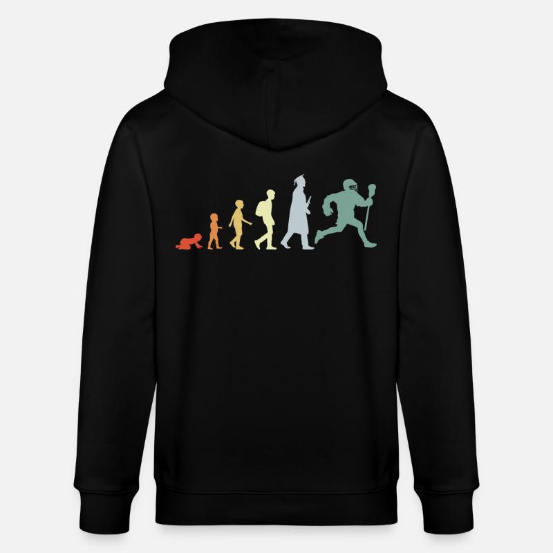Evolution eines Lacrosse Spielers - Stanley/Stella Unisex Bio-Kapuzenjacke CULTIVATOR  - Schwarz