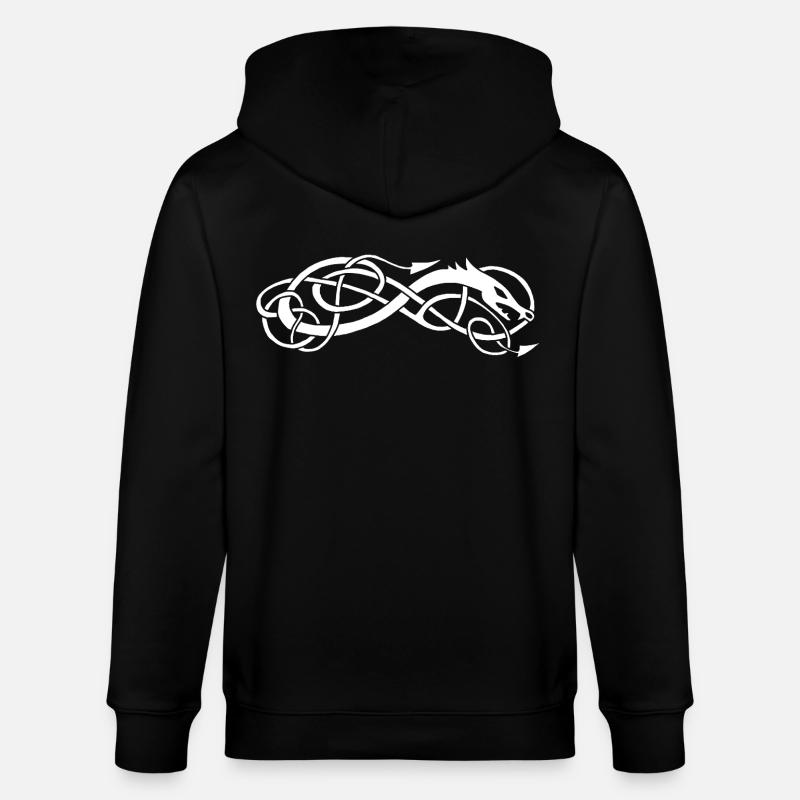 Serpent celte blanc - Veste à capuche bio CULTIVATOR Stanley/Stella Unisexe - noir