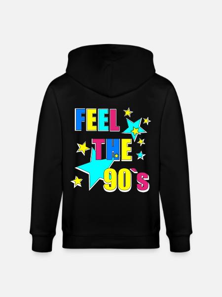 Feel the 90s - Stanley/Stella CULTIVATOR  Unisex Organic Hooded Jacket - black