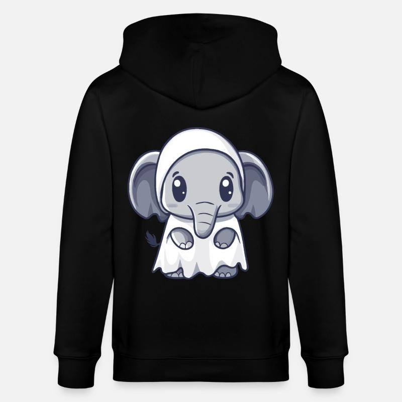 Mammoth Halloween Comic Ghost - Stanley/Stella CULTIVATOR  Unisex Organic Hooded Jacket - black