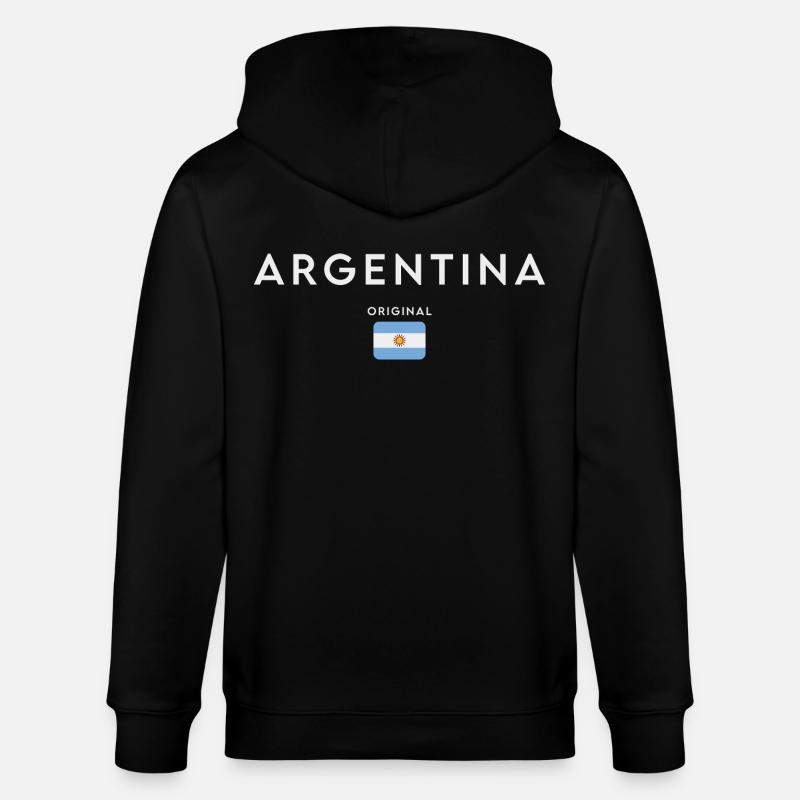 Drapeau de l’Argentine, fierté argentine - Veste à capuche bio CULTIVATOR Stanley/Stella Unisexe - noir