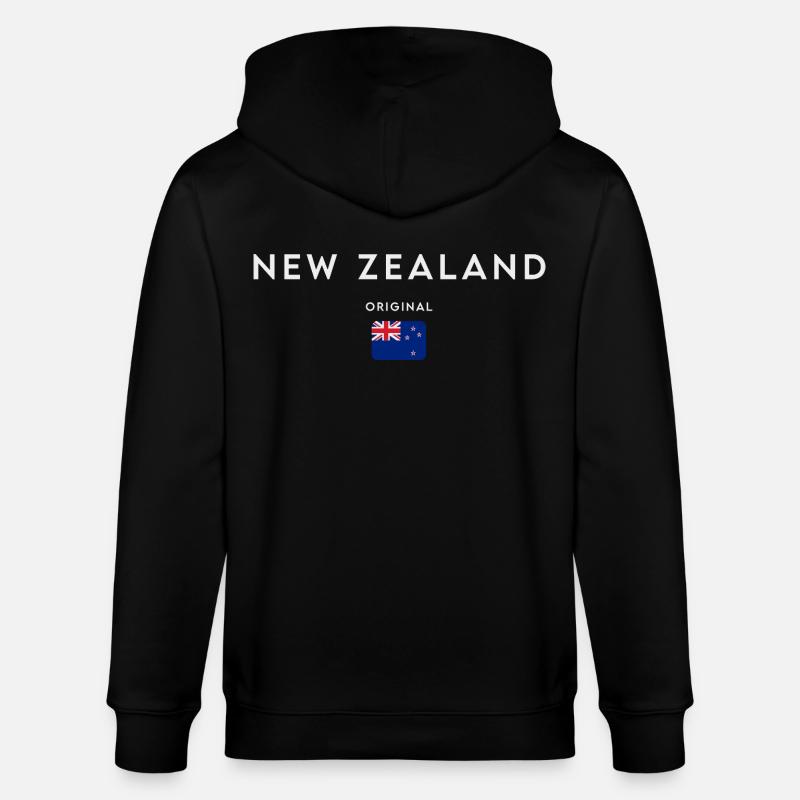 Drapeau de la Nouvelle-Zélande - Veste à capuche bio CULTIVATOR Stanley/Stella Unisexe - noir