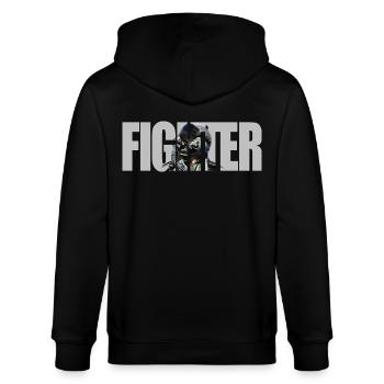 Fighter - Stanley/Stella Unisex Bio-Kapuzenjacke CULTIVATOR  - Schwarz - Hinten - Anna (173cm)
