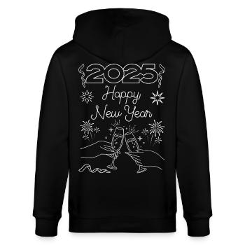Bonne Année 2025 - Veste à capuche bio CULTIVATOR Stanley/Stella Unisexe - noir - Dos - Anna (173cm)