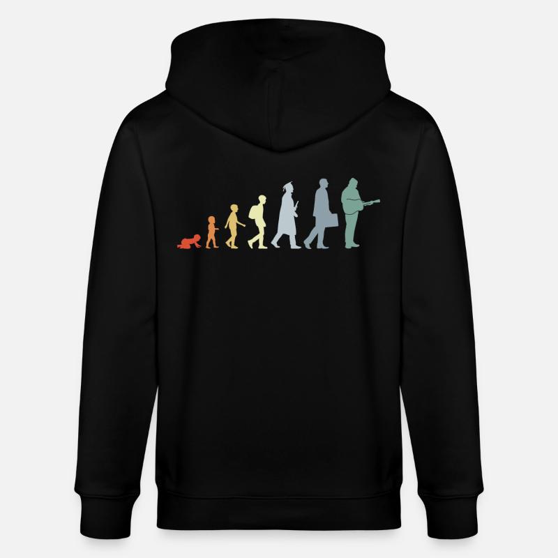 Évolution du guitariste - Veste à capuche bio CULTIVATOR Stanley/Stella Unisexe - noir