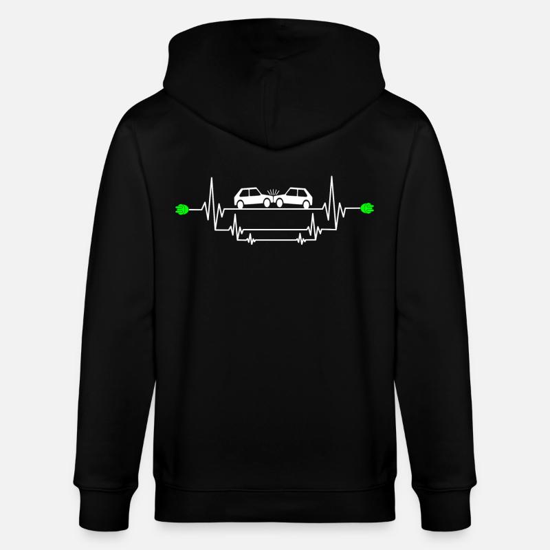 Gefährlicher E-Auto Unfall - Stanley/Stella Unisex Bio-Kapuzenjacke CULTIVATOR - Schwarz